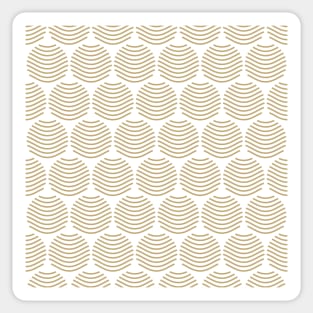 Gold wavy dots pattern Sticker